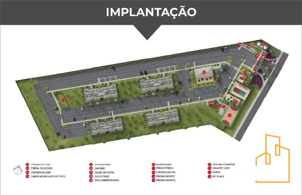 distribuição das Torres, layout do condomínio Torres de Novara